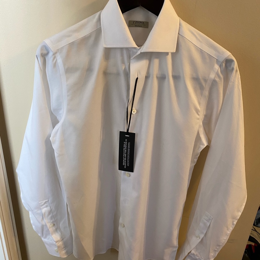 Z Zegna wash n go men's dress shirt S